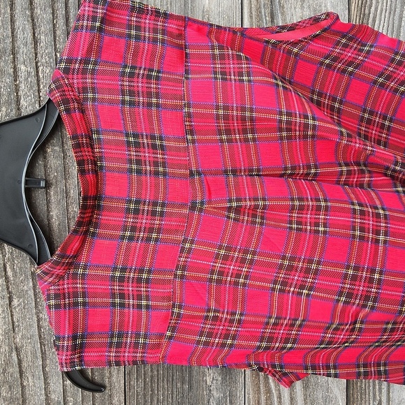 Tommy Hilfiger Red Tartan Pattern Sleevelees Blouse Size XL - Picture 9 of 9
